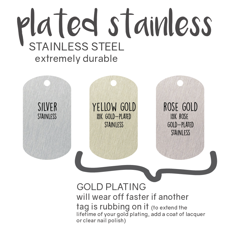 Engraved Military Pet ID Tag, Floral Series, LPT030