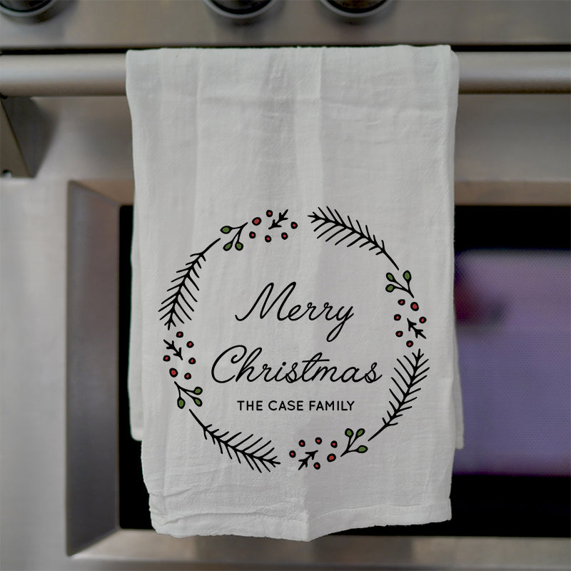 Flour Sack Tea Towel, Merry Christmas, FAM10050