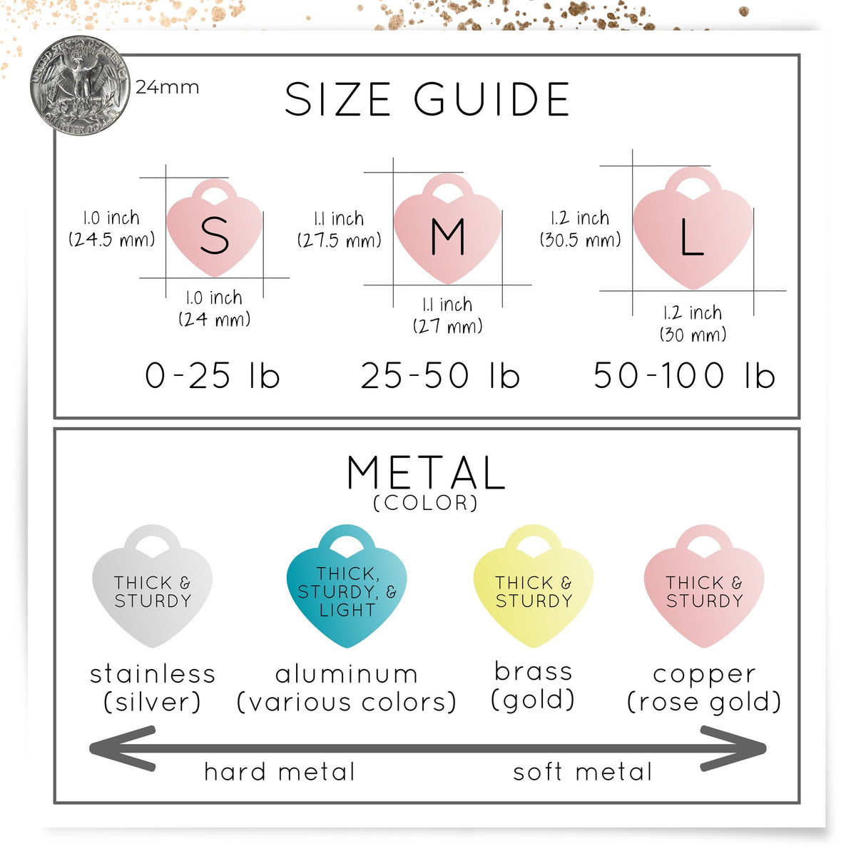 Engraved dog tag, personalized pet identification collar tag