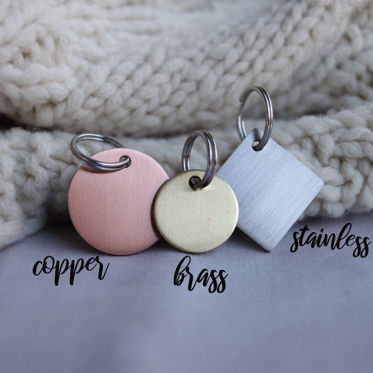 Raindrop Laser Engraved Dog Tag for Dog, Personalized Pet ID Tag, Cat Collar Tag, Double-sided