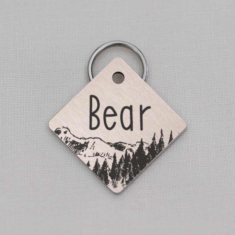 Diamond Pet ID Tag, Mountain Series, LPT023