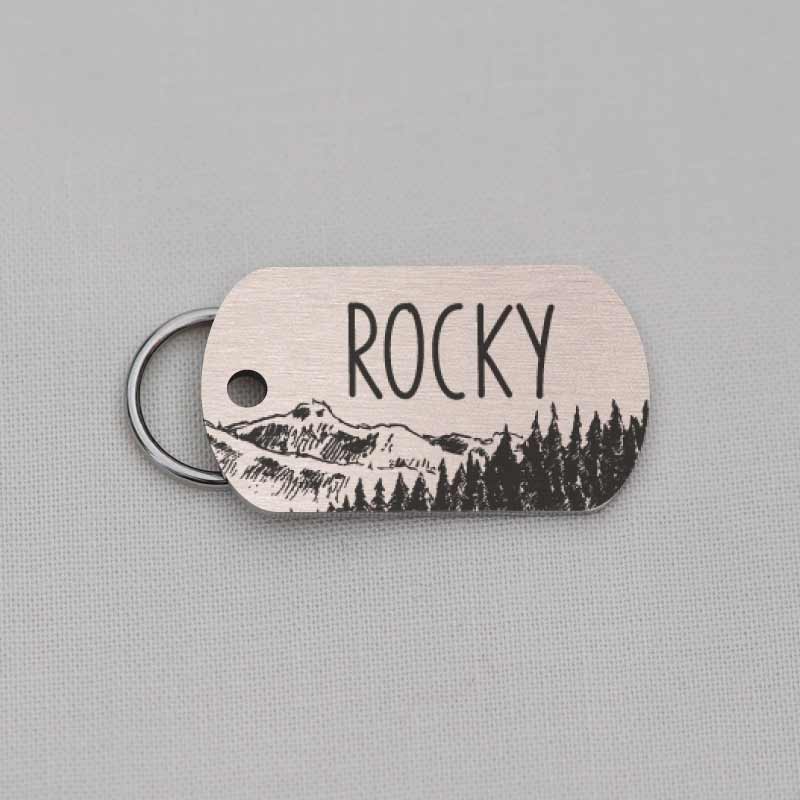 Engraved Military Pet ID Tag, Mountain Series, LPT031