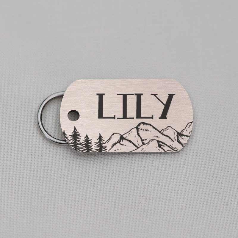 Engraved Military Pet ID Tag, Mountain Series, LPT031