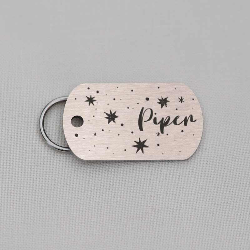 Engraved Military Pet ID Tag, Night Sky Series, LPT033