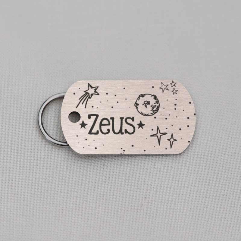 Engraved Military Pet ID Tag, Night Sky Series, LPT033