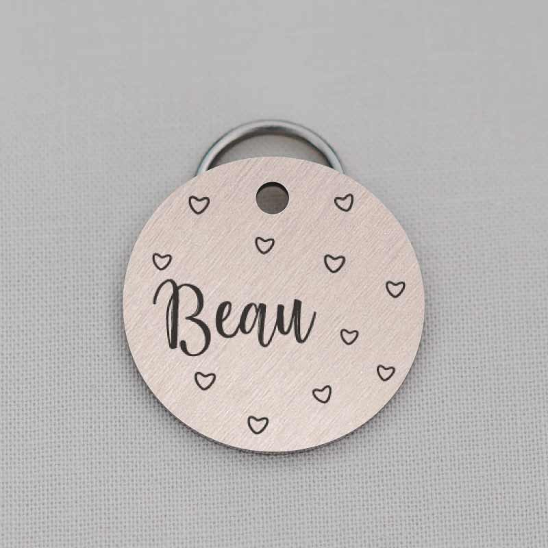 Pet ID Tag, Dog Tag, Stylish Hand Drawn Hearts Series, LPTC10137