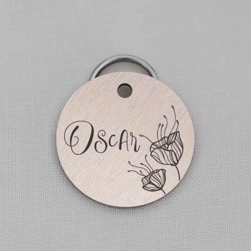 Pet ID Tag, Dog Tag, Poppy Flowers Series, LPTC10144