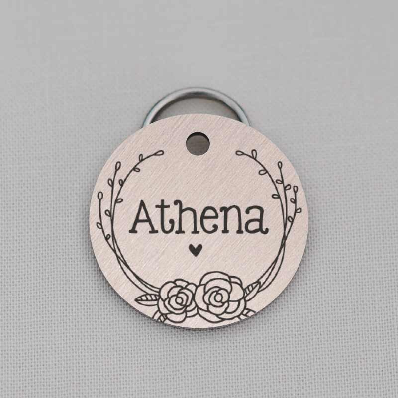 Round Dog Tag, Custom Pet ID Tag, LPTC10241