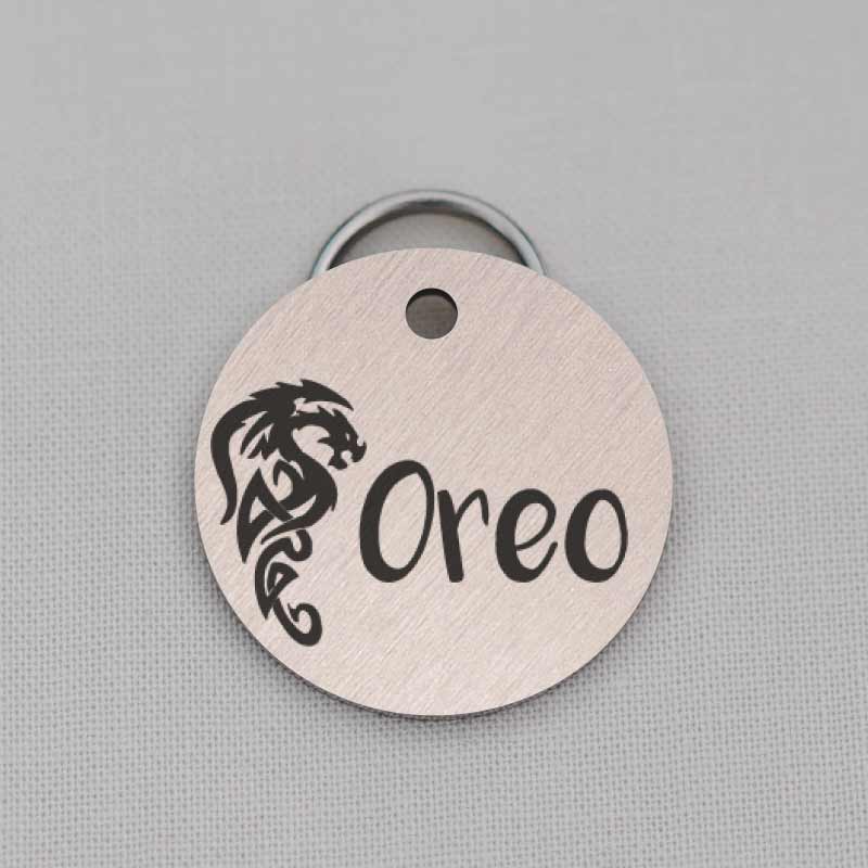 Round Engraved Dog Tag for Dog, Rugged Series, MWPT10014