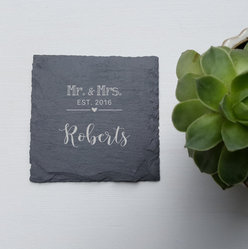 Laser Engraved Custom Cork Coaster, Housewarming Gift, Personalized Home Accessory, FAM10028