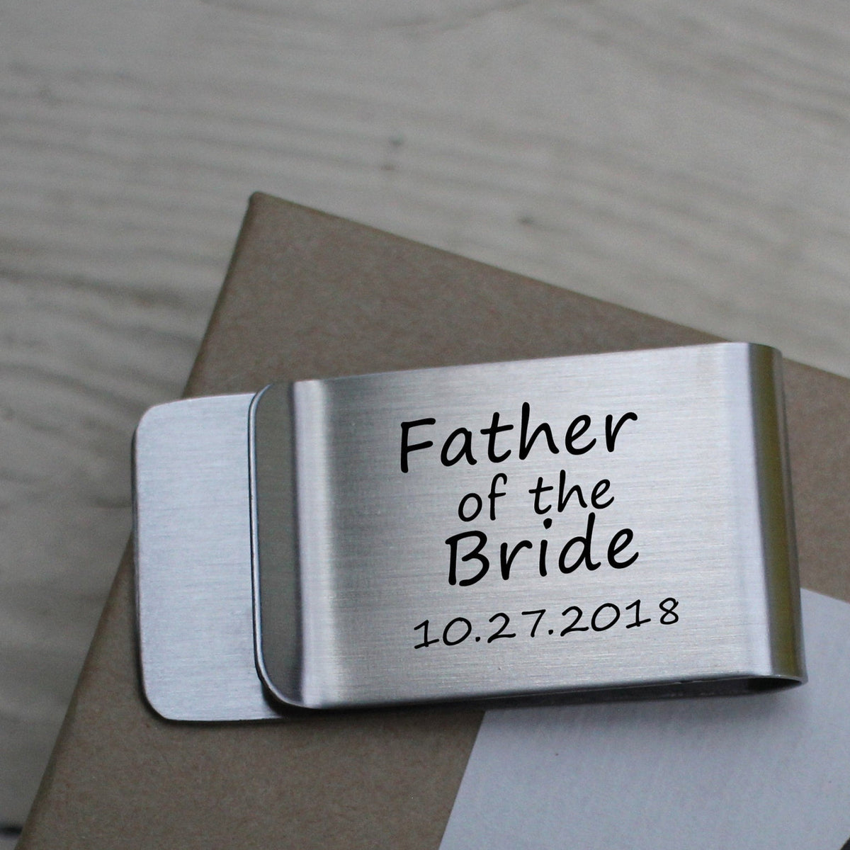 Laser Engraved Personalized Money Clip, Funny Saying, Custom Initial or Name on Father of the Bride Gift FOTB Gift, LGC10452