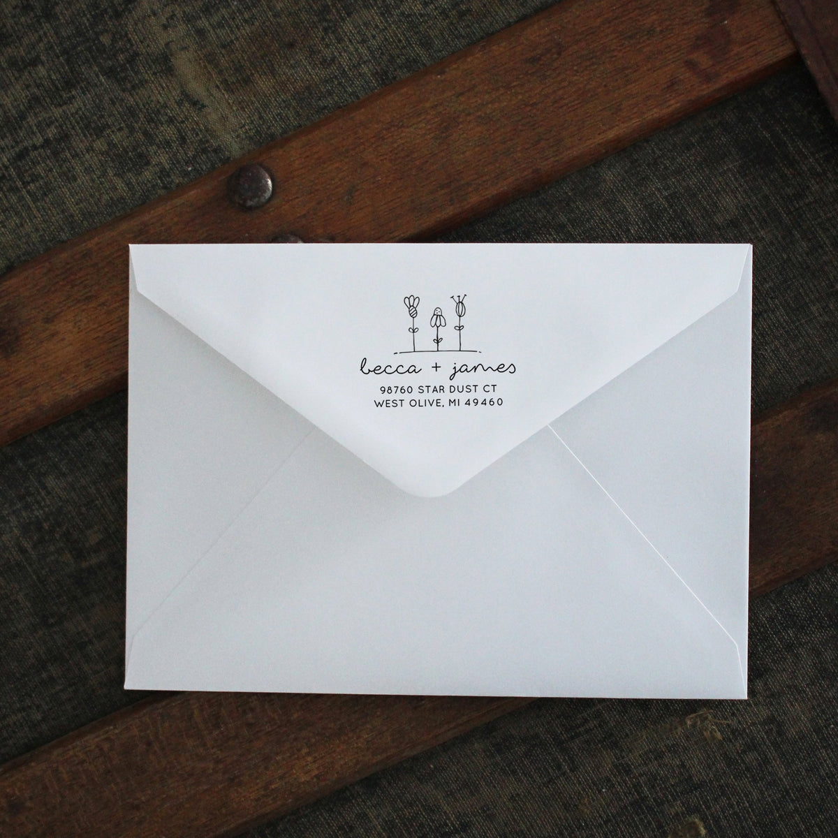 Return Address Stamp, Personalized Gift, Wedding Invitation, Pre Inked, Self Inking, RSVP Label, Couple Gift, IGC10017