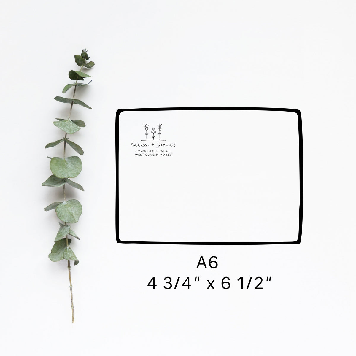 Return Address Stamp, Cute Wedding Gift, Home Owner Gift, Personalized Wedding Invitation, Pre Inked, Self Inking, LGC10472 