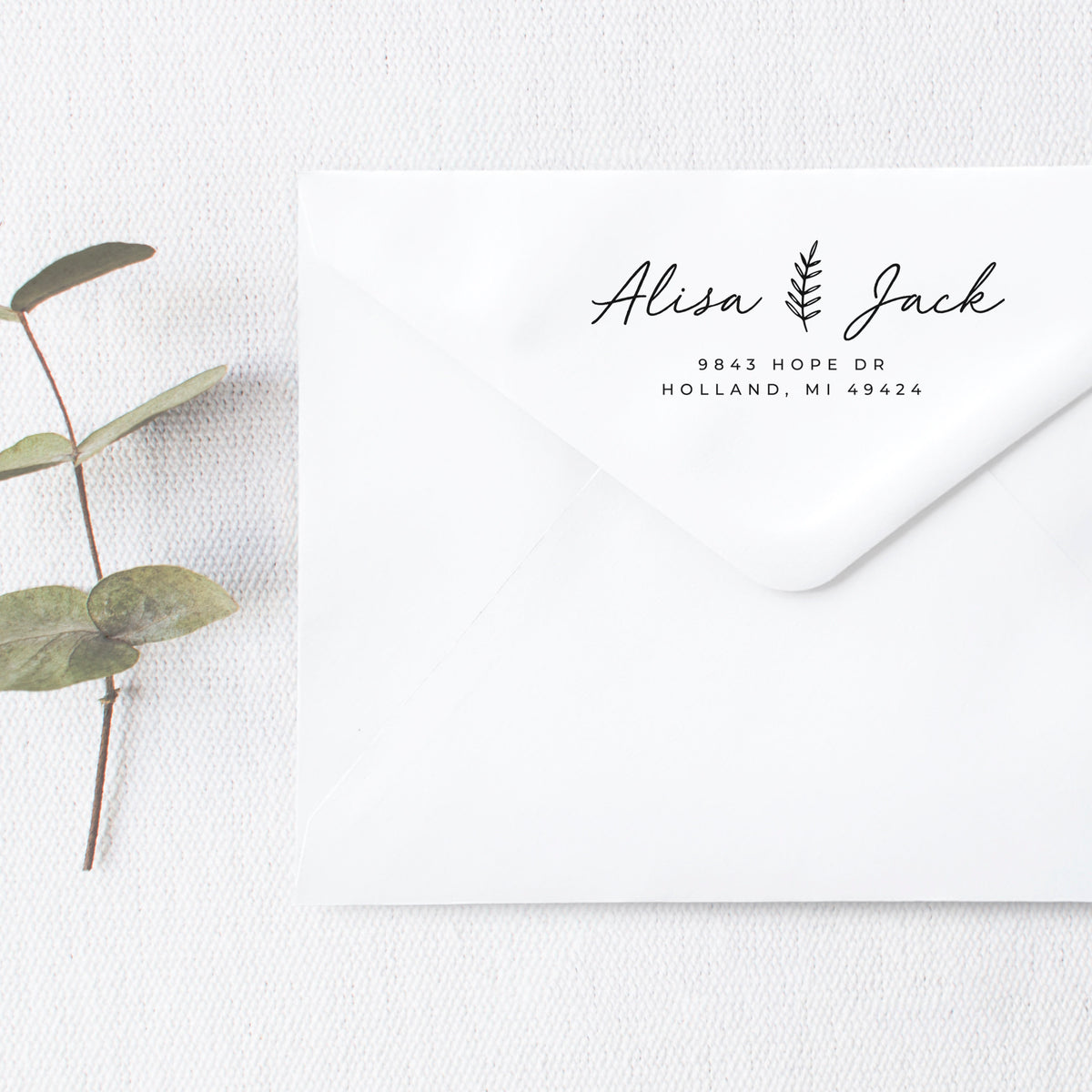 Modern Return Address Stamp, Personalized Gift, Wedding Invitation, Pre Inked, Self Inking, RSVP Label, Couple Gifts, IGC10016