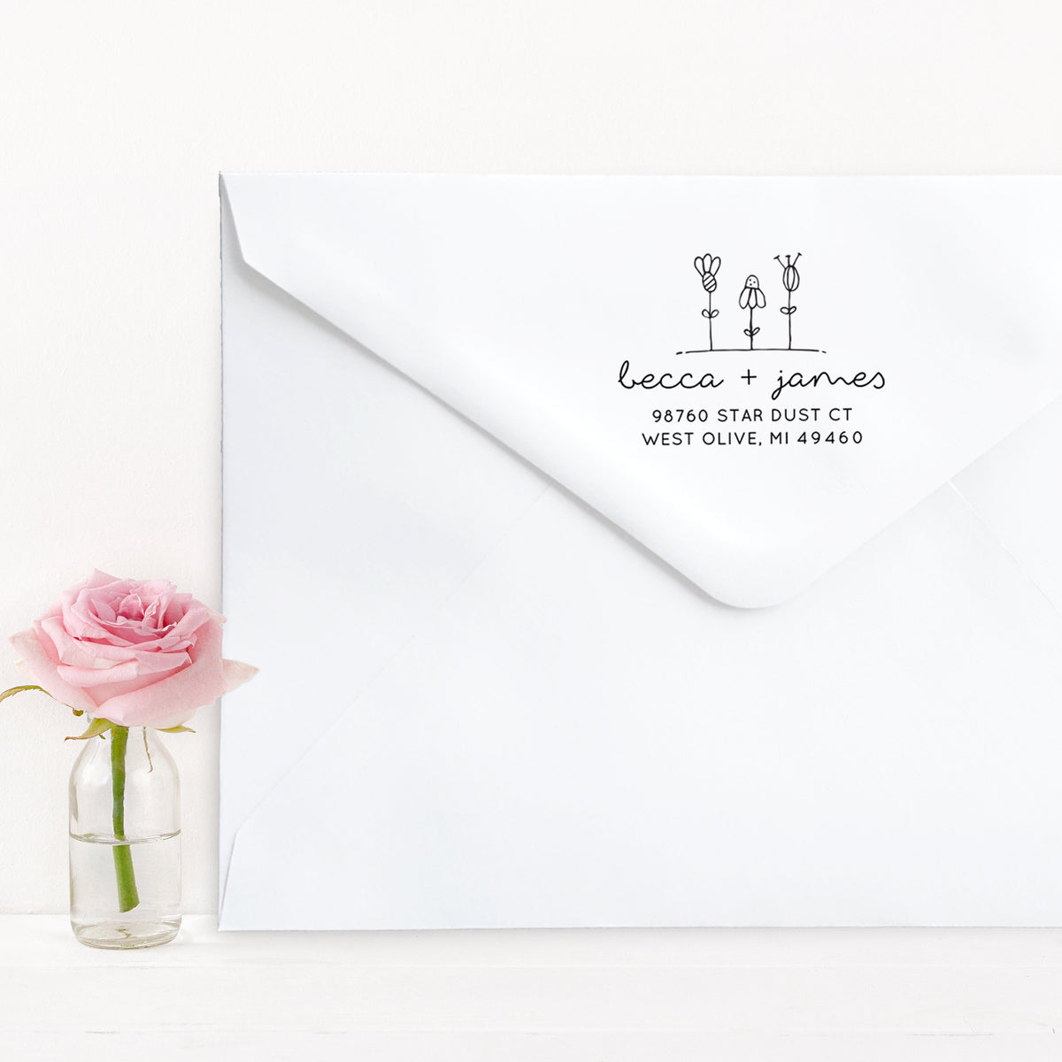 Return Address Stamp, Personalized Gift, Wedding Invitation, Pre Inked, Self Inking, RSVP Label, Couple Gift, IGC10017