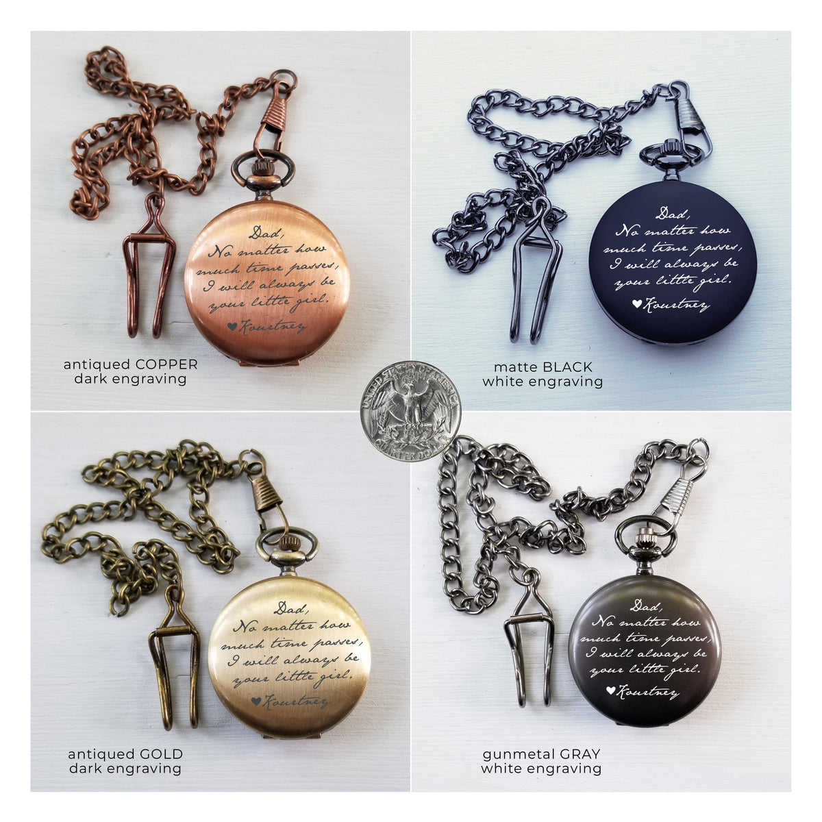 Laser Engraved Custom Pocket Watch, Personalized Fingerprint, Husband Gift, Anniversary Gift, For Valentines, For Men, LGC10342