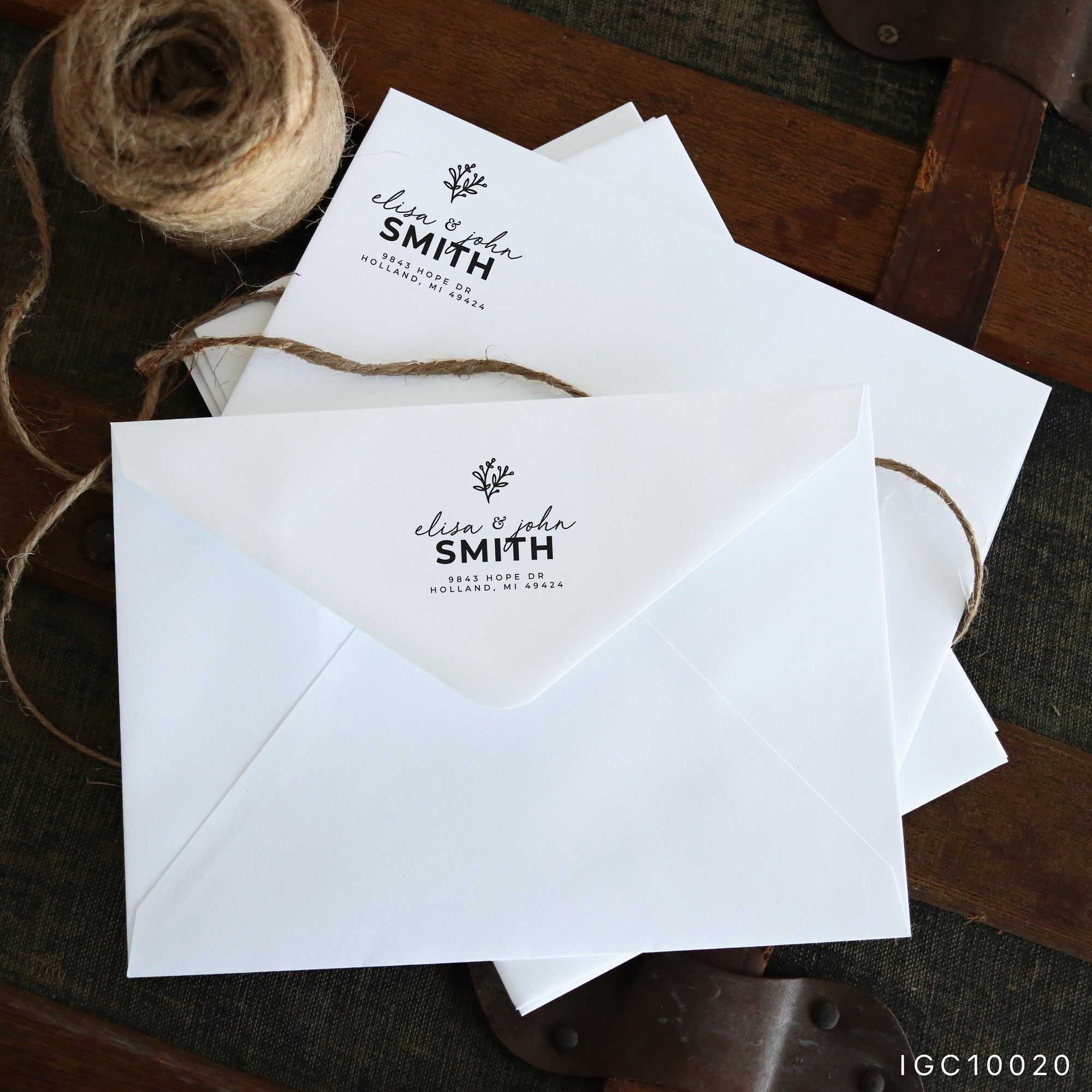 Return Address Stamp, Personalized Gift, Wedding Invitation, Pre Inked, Self Inking, RSVP Label, Couple Gifts, IGC10020