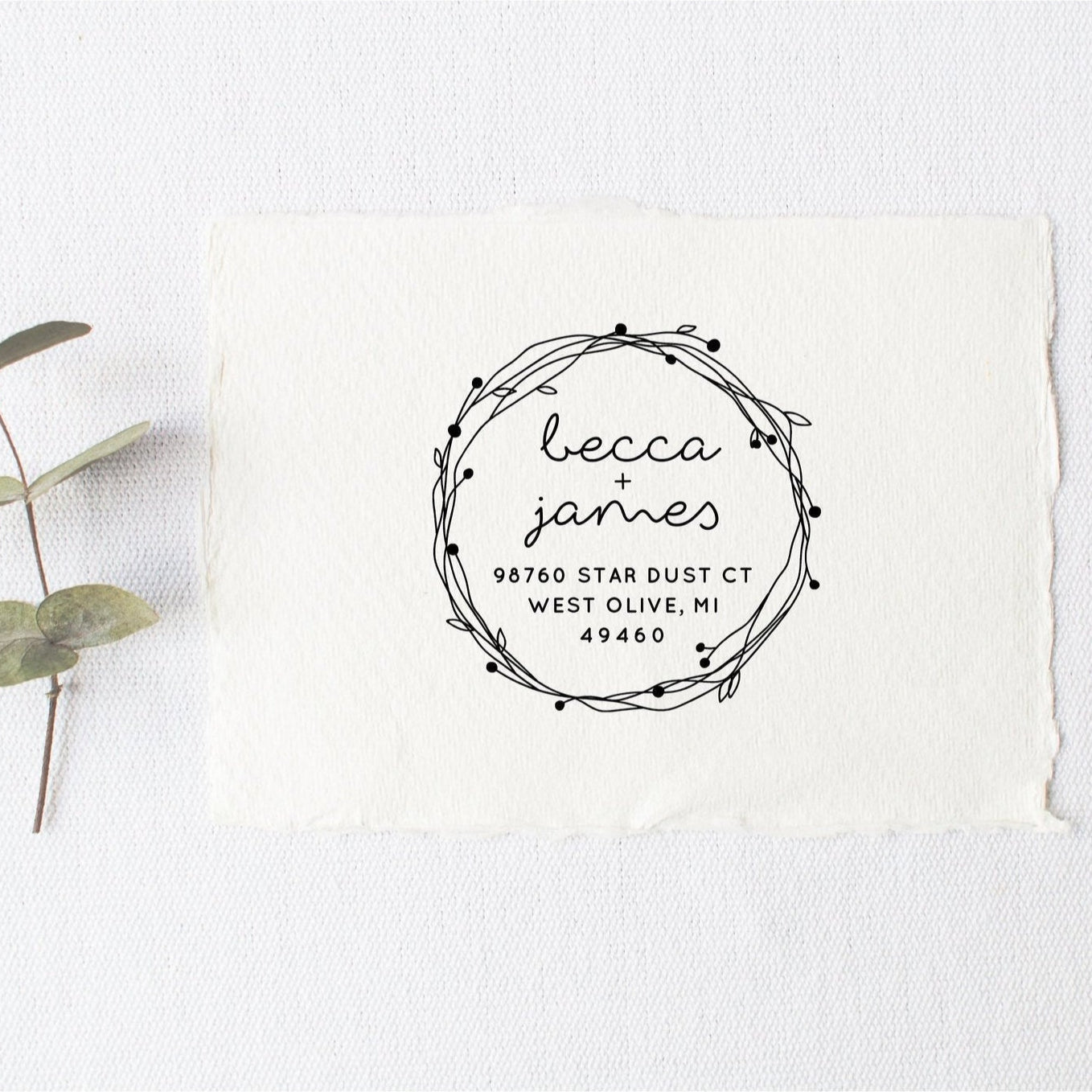 Return Address Stamp, Personalized Gift, Wedding Invitation, Pre Inked, Self Inking, RSVP Label, Couple Gifts, IGC10021