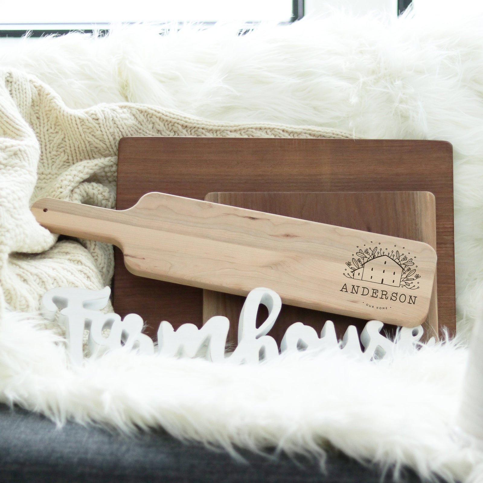 Laser Engraved Custom Bread Board, Cutting Block Gift for Cook,  Charcuterie Server, Couple's Home, LGC10504