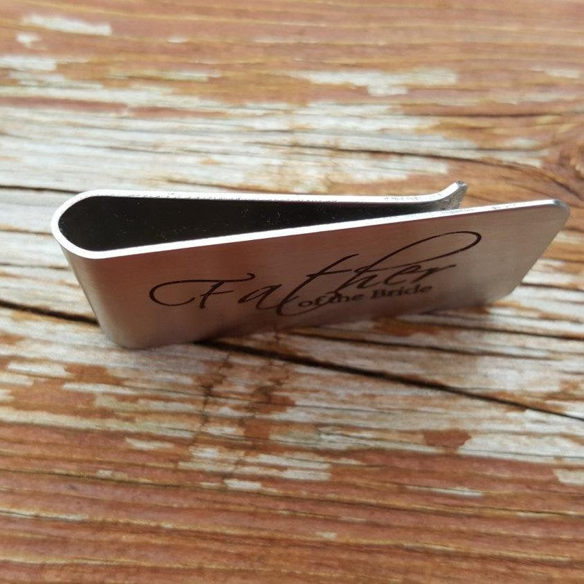 Laser Engraved Personalized Money Clip, Funny Saying, Custom Initial or Name on Father of the Bride Gift FOTB Gift, LGC10452