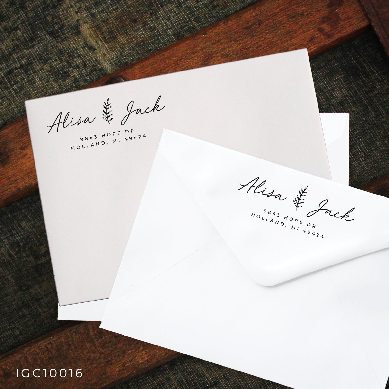 Modern Return Address Stamp, Personalized Gift, Wedding Invitation, Pre Inked, Self Inking, RSVP Label, Couple Gifts, IGC10016