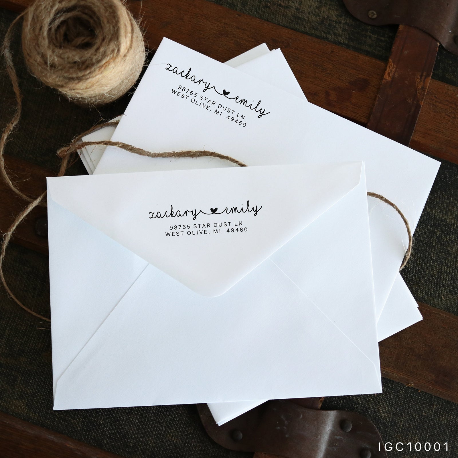 Return Address Stamp, Personalized Gift, Wedding Invitation, Pre Inked, Self Inking, RSVP Label, Couple Gifts, IGC10001