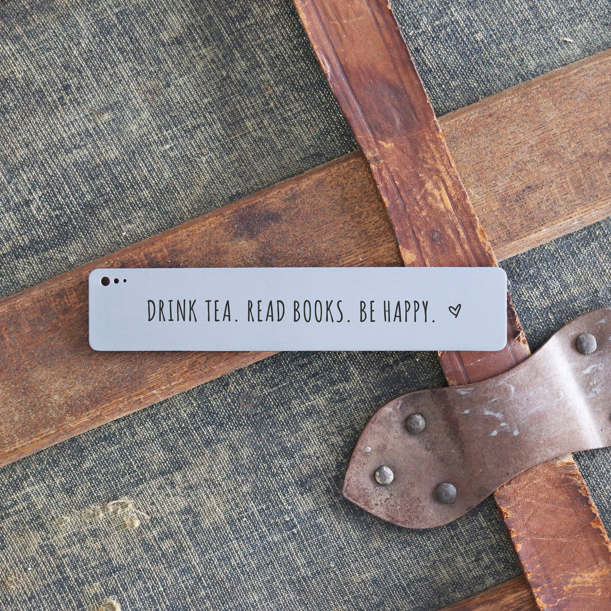 Laser Engraved Personalized Bookmark, Bookworm, Reader Gift, Coffee Quote,  Durable Metal, LGC10304