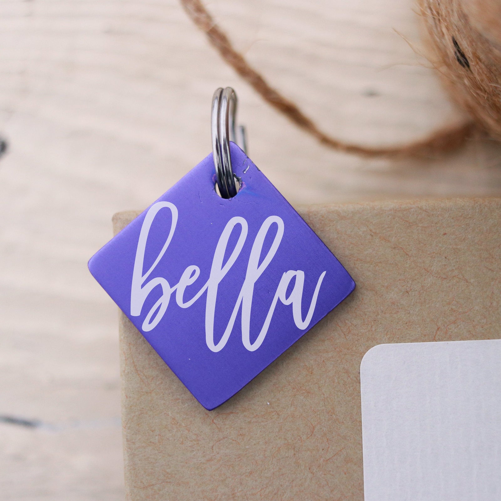 Engraved Dog Tag, Diamond Pet ID, Anodized Aluminum Pet ID, Cat Charm, Personalized, Fun Gift, LPTC10216