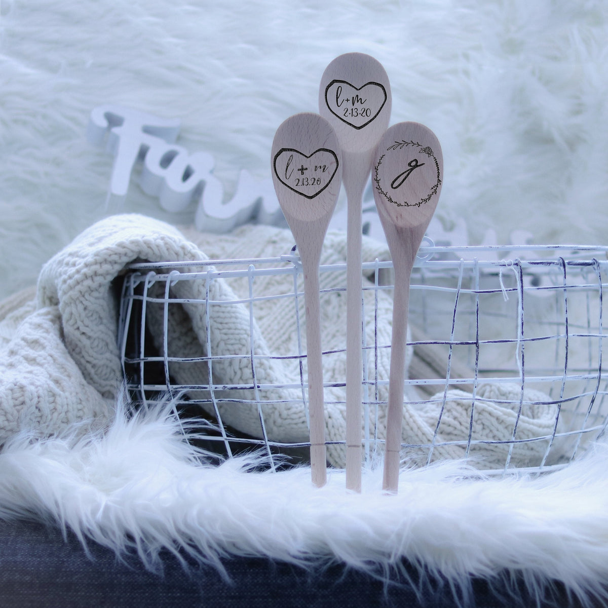 Laser Engraved Personalized Spoon, Custom Gift for Couple, Initials, Wedding Gift for Him and Her, For Men or Women, LGC10556