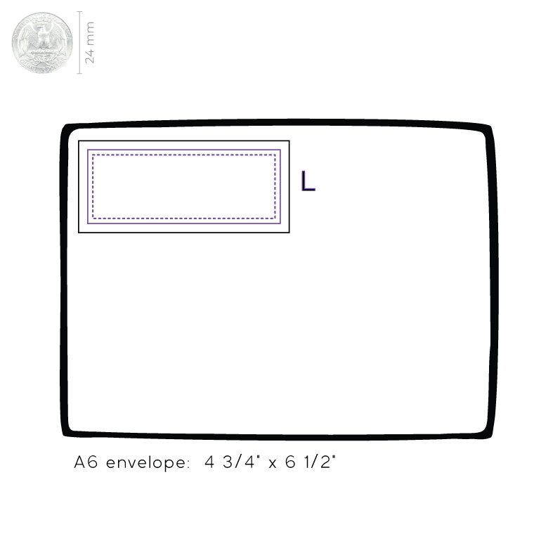 Home Sketch Return Address Stamp, Pre Inked, LGC10493